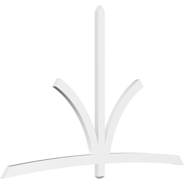 Ekena Millwork Davenport Architectural Grade PVC Gable Bracket, 108"W x 67 1/2"H x 2"D x 4"F, 15/12 Pitch GBP108X68X0204DAV00 - main